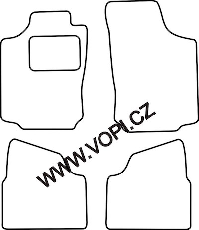 Textil-Autoteppiche Opel Gamma/Corsa C 2000 - 2004   Royalfit (3423)